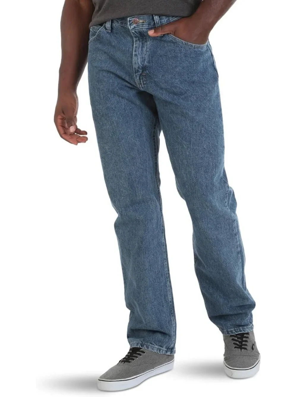 Classic 5-Pocket Relaxed Fit Men's Cotton Jeans - Versatile Everyday Style